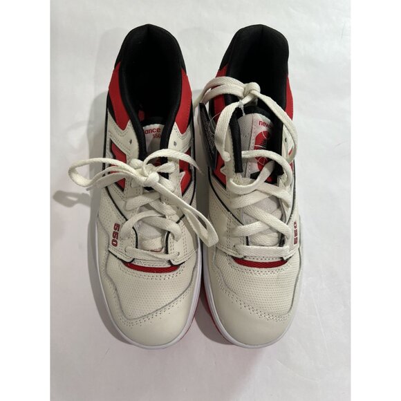 New Balance 550 Sneakers in Sea Salt True Red - Picture 2 of 7